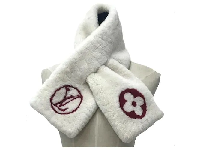 Sciarpa Darling in Monogramma Fiore Louis Vuitton Bianco Rosso
