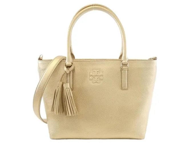 Borsa in pelle dorata Tory Burch D'oro