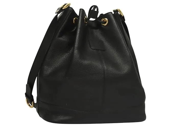 Autre Marque Borsa a Spalla Burberrys in Pelle Nera e Oro Auth 134067 Nero D'oro
