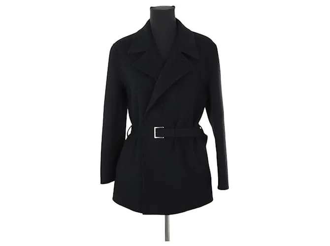 Yohji Yamamoto Cappotto di lana nero