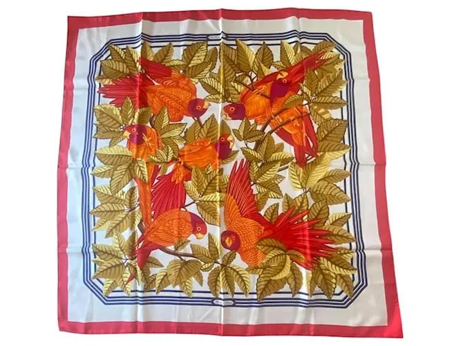 Hermès Hermes Carré 90 I Pappagalli Arancione