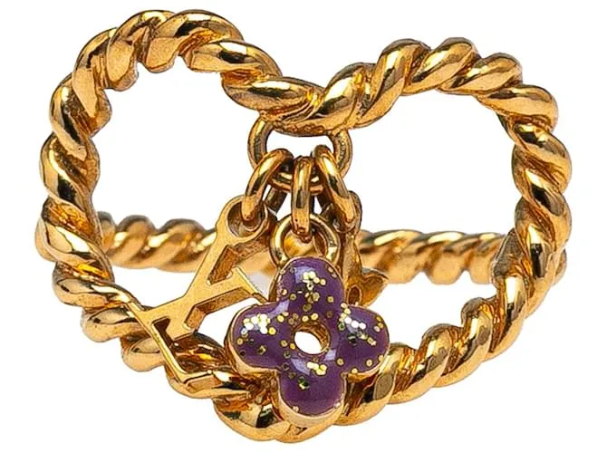 Anello Sweet Heart Monogramma Placcato Oro Louis Vuitton D'oro