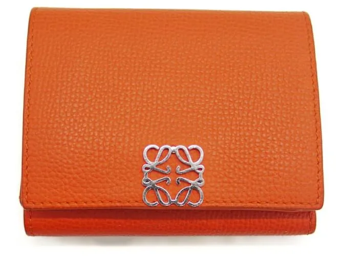 Portafoglio Trifold Anagram Loewe Arancione