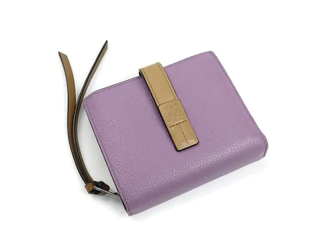 Portafoglio Compatto con Zip Loewe Porpora