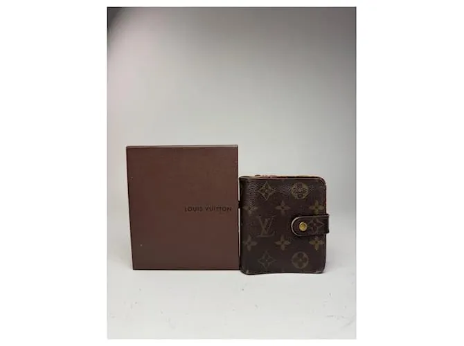 Zippy Portafoglio zippato in pelle monogramma Louis Vuitton vintage marrone