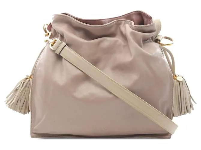 LOEWE Marrone Nappa Flamenco Frangia 30 Carne