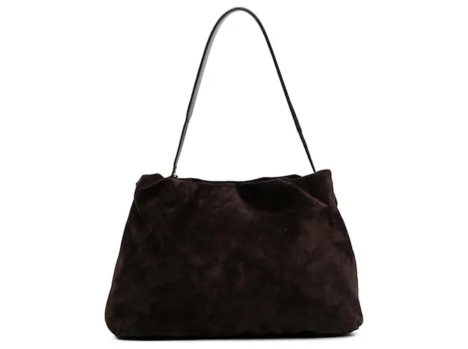 Borsa a spalla Bourse in suede marrone The Row Marrone scuro
