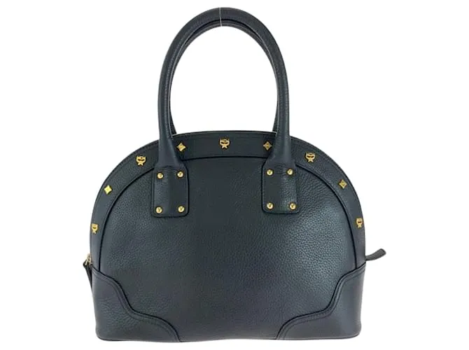 Borsa tote in pelle nera MCM Nero