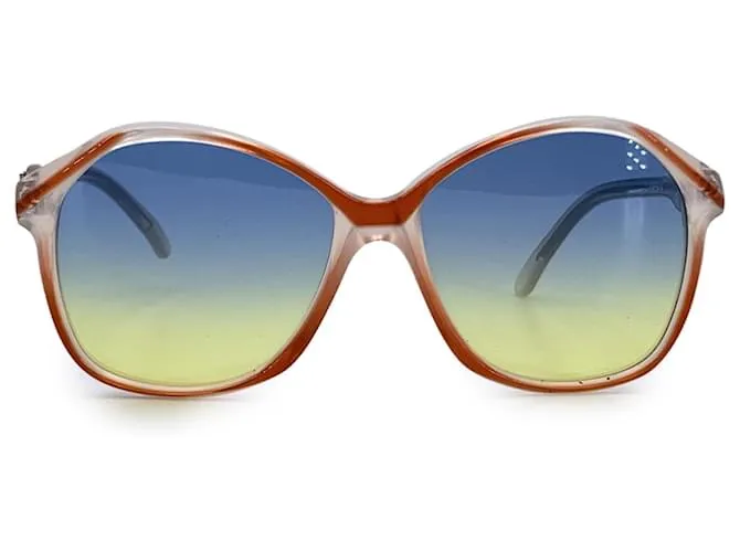 Yves Saint Laurent Occhiali da sole vintage bianchi e rossi Diane 54/16 140mm Bianco