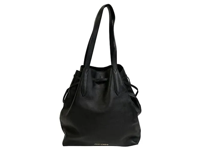 Borsa tote in pelle nera Jimmy Choo Nero
