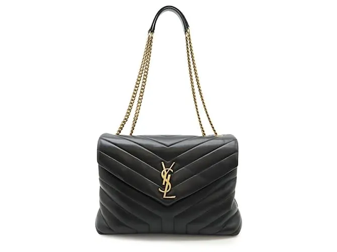 Borsa a Spalla Lulu Chain di Yves Saint Laurent Nero