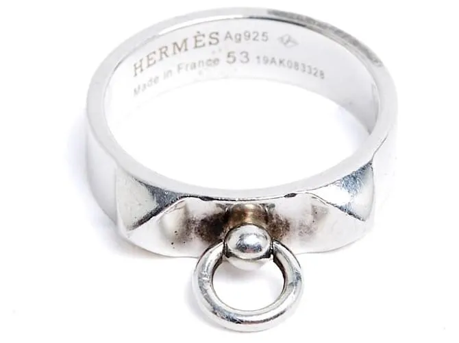 Anello in Argento Hermès TDD53 Collier de Chien PM Argento Sterling US6.75 Hermes
