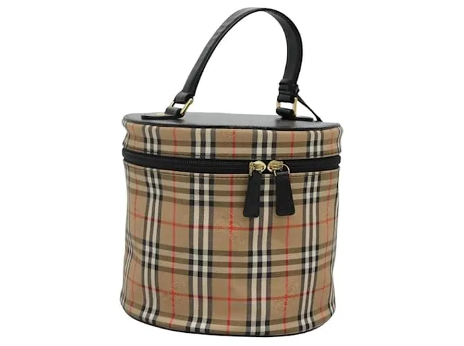 Autre Marque Borsa a mano Burberrys Nova Check in tela beige oro Auth 136728 D'oro