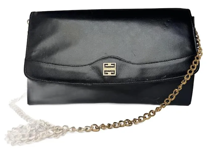 Borsa in pelle verniciata 4G vintage Givenchy nera Nero