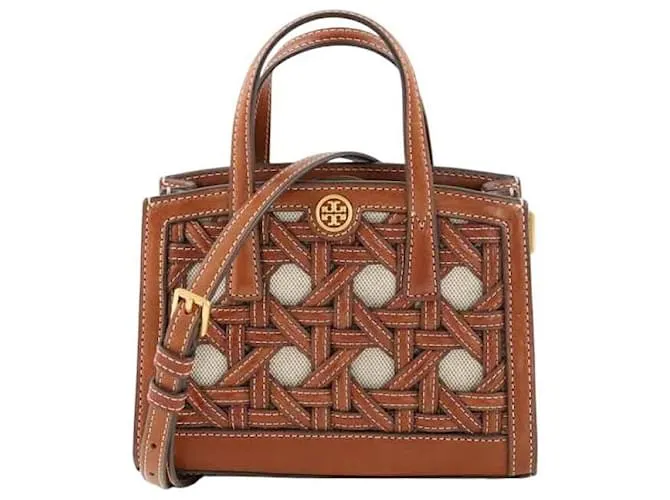 Tory Burch Borsa a tracolla in pelle marrone