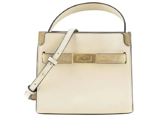 Tory Burch Borsa a Spalla Lee Radziwill Petite in Pelle Bianca Bianco