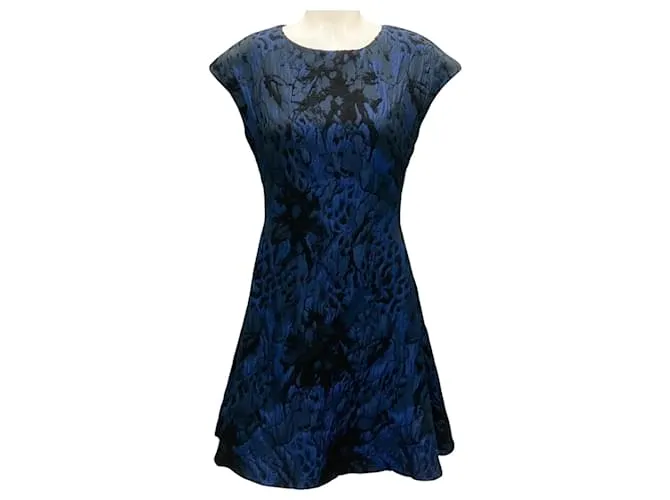 Abito da cocktail jacquard blu / nero Emporio Armani