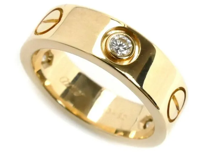 Anello Cartier in oro giallo 18K Love mezzo diamante