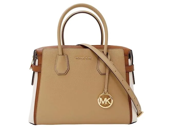 Borsa a mano/spalla in pelle marrone Michael Kors