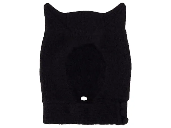 Berretto in lana lavorato a maglia con corna - Coperni - Lana - Nero