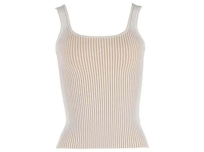 Top a coste Josie di Anine Bing in rayon beige