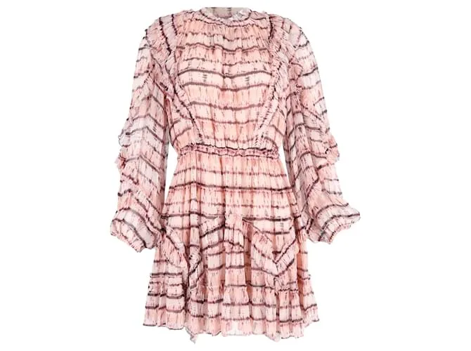 Abito A-Line stampato Ulla Johnson in seta rosa