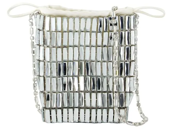 Mini borsa a tracolla in cristallo - SELF PORTRAIT - Metallo - Argento Metallico