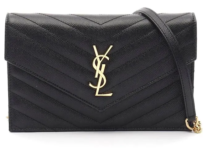 Borsa a Spalla in Pelle Cassandra Yves Saint Laurent Nero