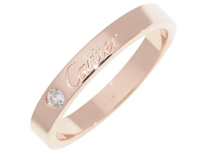 Anello in diamante C di Cartier Au750 Taglia 53 D'oro Metallico