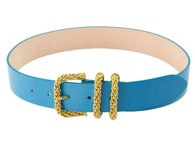 Cintura - By Far - Pelle - Blu