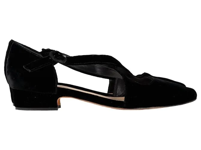 Ballerine Criscross Alexandre Birman in Velluto Nero