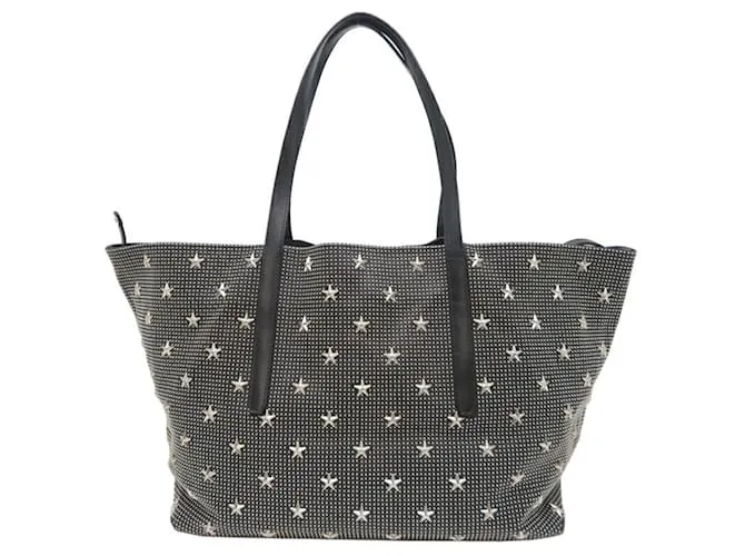 Borsa tote in pelle da donna Jimmy Choo Pimlico Stars & Dots Nero