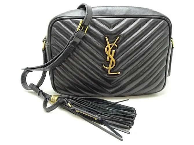 Borsa a tracolla in pelle nera Yves Saint Laurent Nero