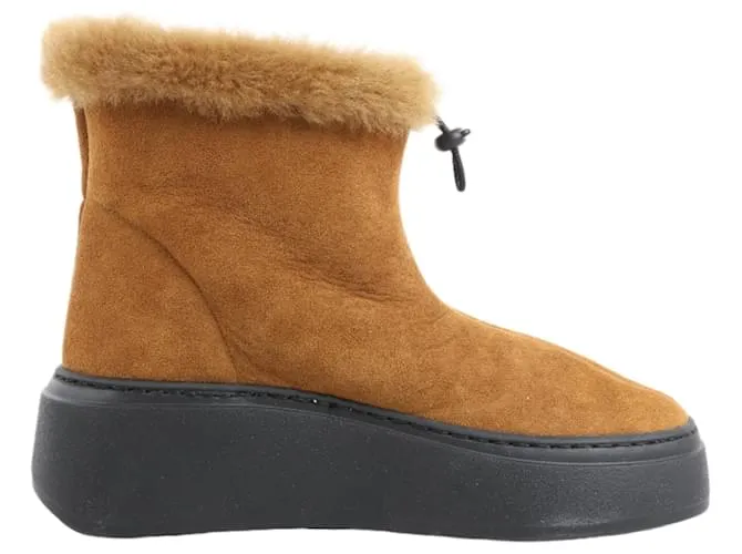 Autre Marque Stivali Emma in shearling MARIA LUCA color cammello, Taglia 37 EU