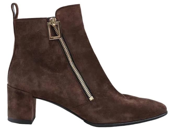 Stivali in suede Roger Vivier marroni, taglia 39 EU Marrone