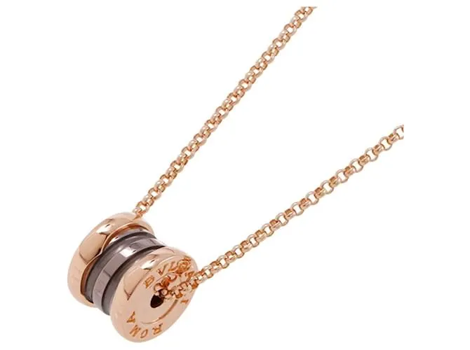 Bulgari Collana Bvlgari B.zero1 in Oro Rosa 18K e Ceramica Bronzo