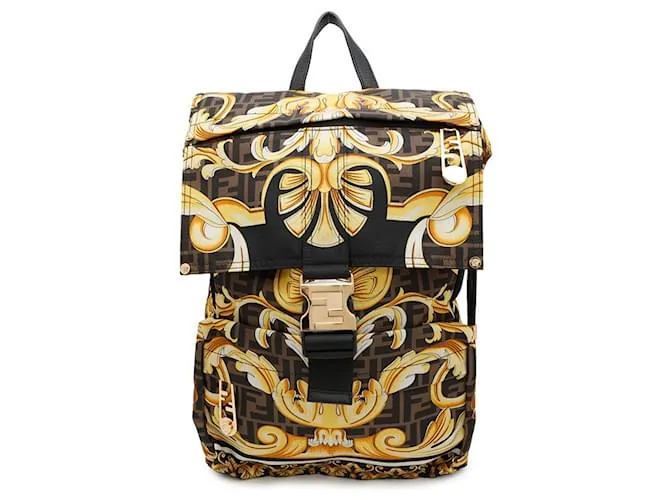 Zaino Fendi 7VZ066 Nero Giallo