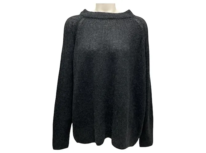 Marc by Marc Jacobs Maglione a collo rotondo in mélange di carbone a maniche lunghe CO Grigio