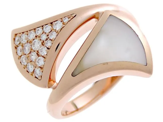 Bulgari Anello da Donna Bvlgari Diva's Dream in Diamante e Madreperla Rosa Bianco