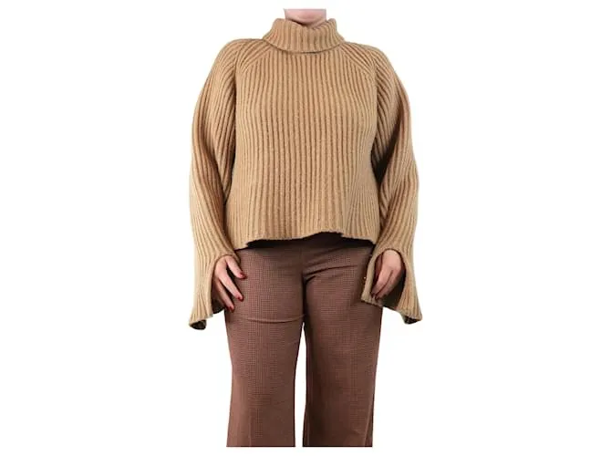 Khaite Maglione a collo funnel a coste biscotto - taglia M