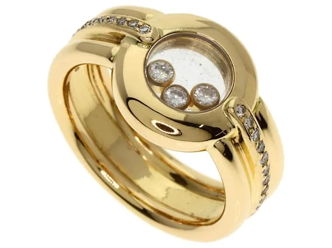Anello in oro giallo 18K Chopard Happy Diamonds
