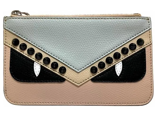 Portamonete Mostro Fendi Bugs Marrone Nero Rosa