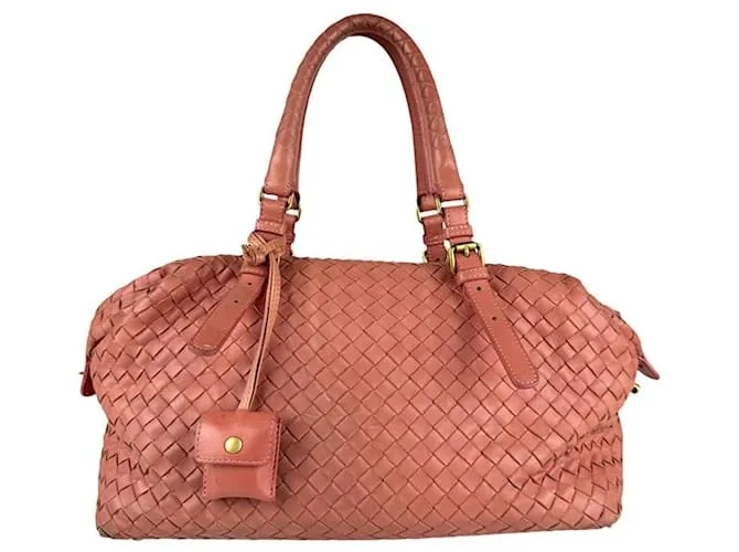 Borsa in pelle Intrecciato di Bottega Veneta Rosa