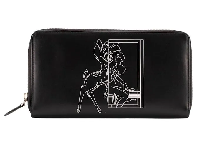 GIVENCHY - Portafoglio Bambi GM Givenchy in pelle liscia nera Nero
