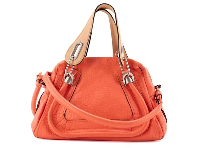 CHLOÉ - Borsa a tracolla Paraty small Chloé in pelle corallo Arancione