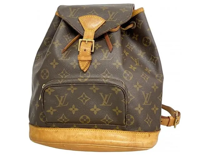 Zaino Montsouris MM Monogramma Louis Vuitton Marrone