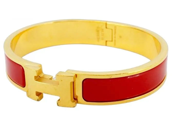Bracciale Click-Clack PM Hermès Rosso D'oro