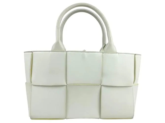 Borsa Tote Mini Arco di Bottega Veneta Bianco Giallo