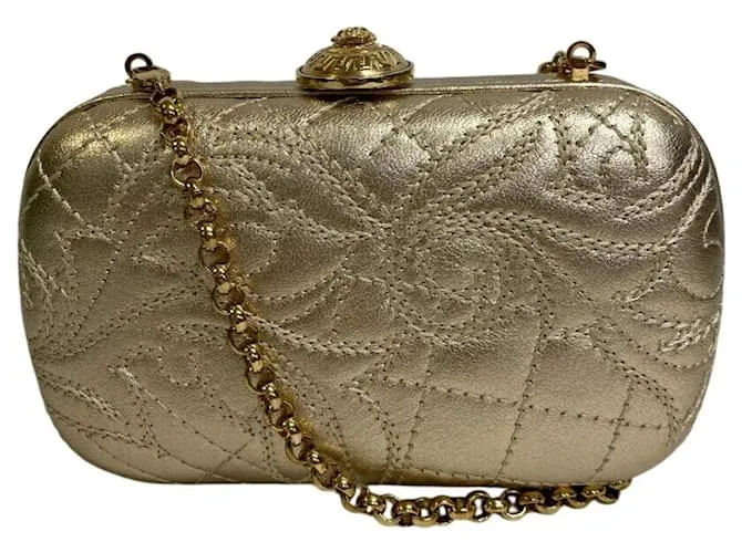 Pochette a spalla con catena Gianni Versace D'oro
