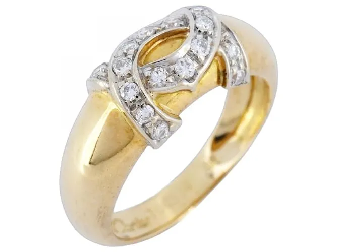 Anello Cartier 2C in oro giallo e bianco 18K con diamanti